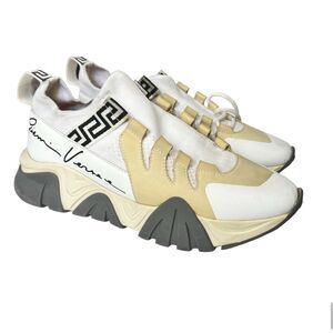 Versace White, Beige & Gray Chunky Women’s Sneakers